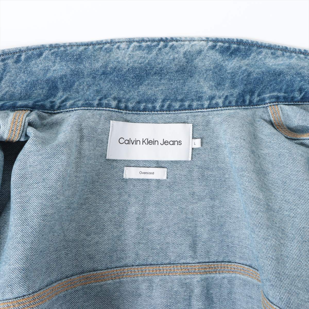 Calvin Klein Jeans Cotton Denim jacket L Men's Blue  PW+21A+PW-16A Oversized