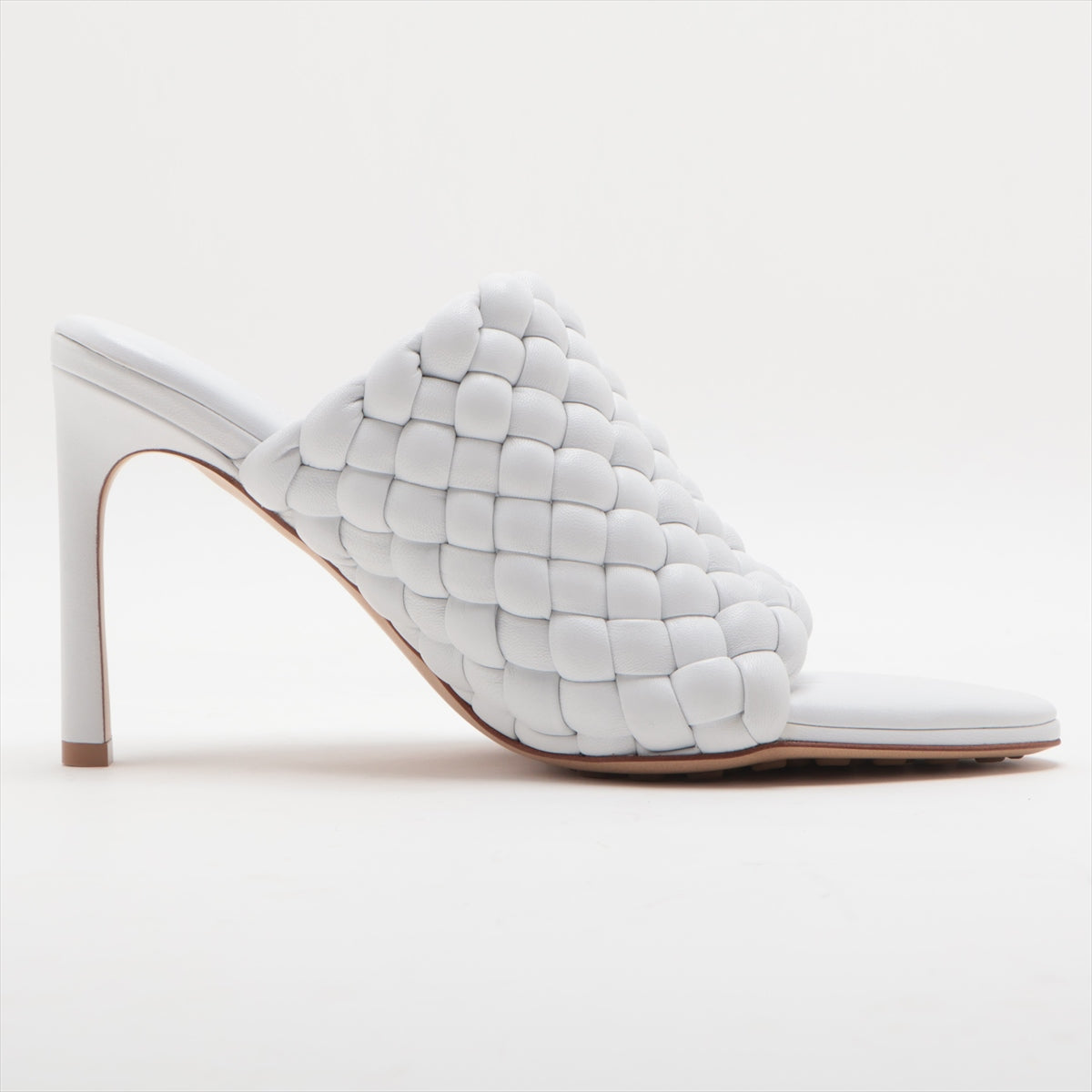 Bottega Veneta Leather Sandals 37.5 Ladies' White Has a star mark