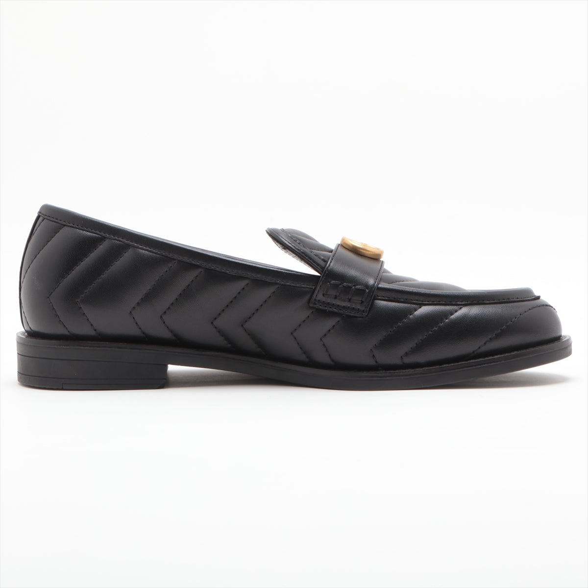Gucci GG Marmont Leather Loafer 38 Ladies' Black 670399