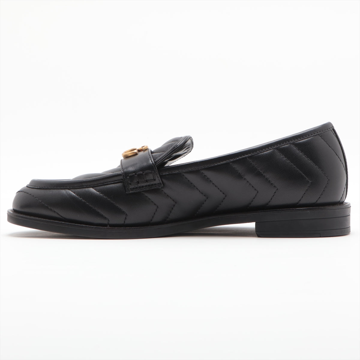 Gucci GG Marmont Leather Loafer 38 Ladies' Black 670399