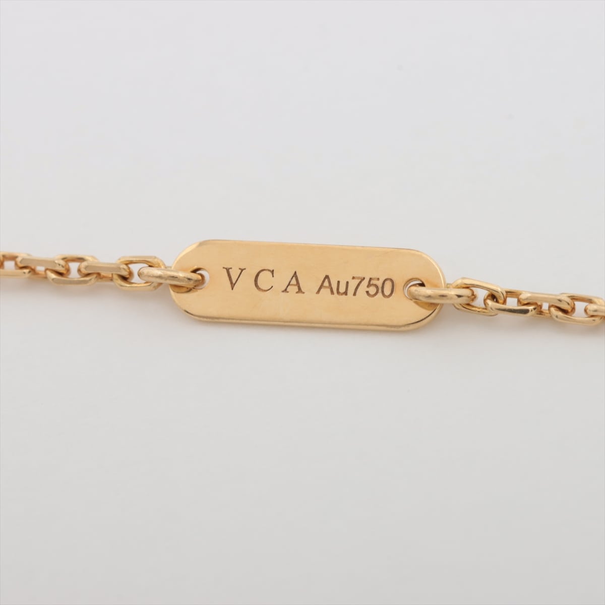Van Cleef & Arpels Vintage Alhambra Malachite diamond Necklace 750(YG) 6.5g