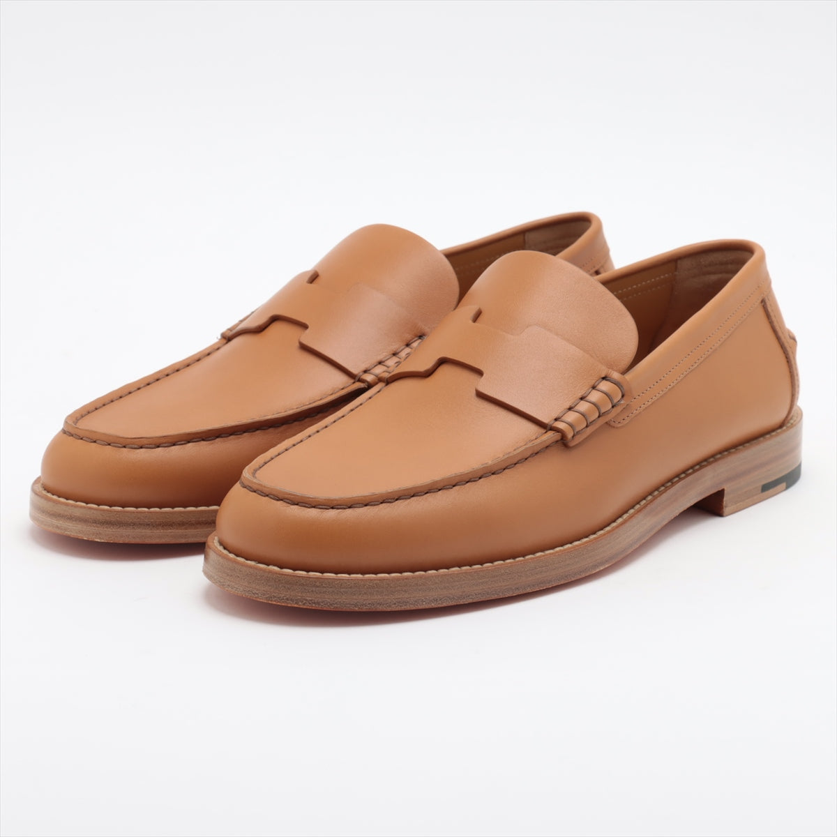 Hermès Leather Loafer 43 Men's Brown Charettes