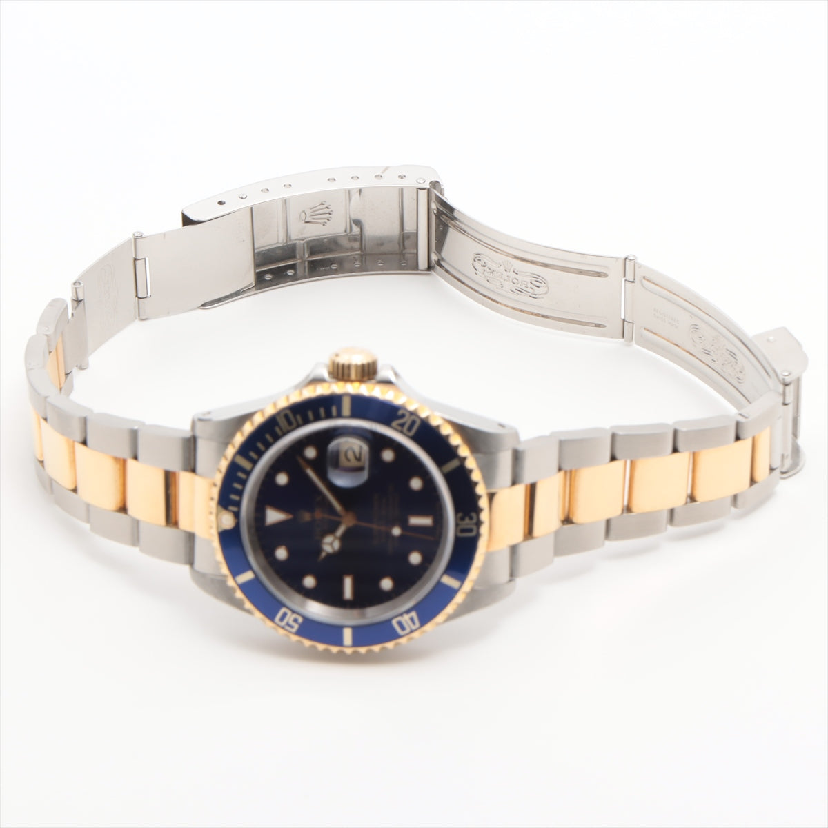 Rolex Submariner 16613 SS×YG AT Violet dial Extra Link 1 Luminous scratch