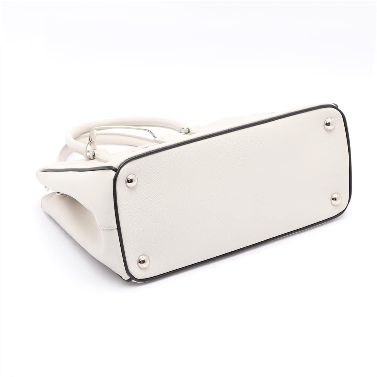 Prada Saffiano 2way handbag White B2863Y