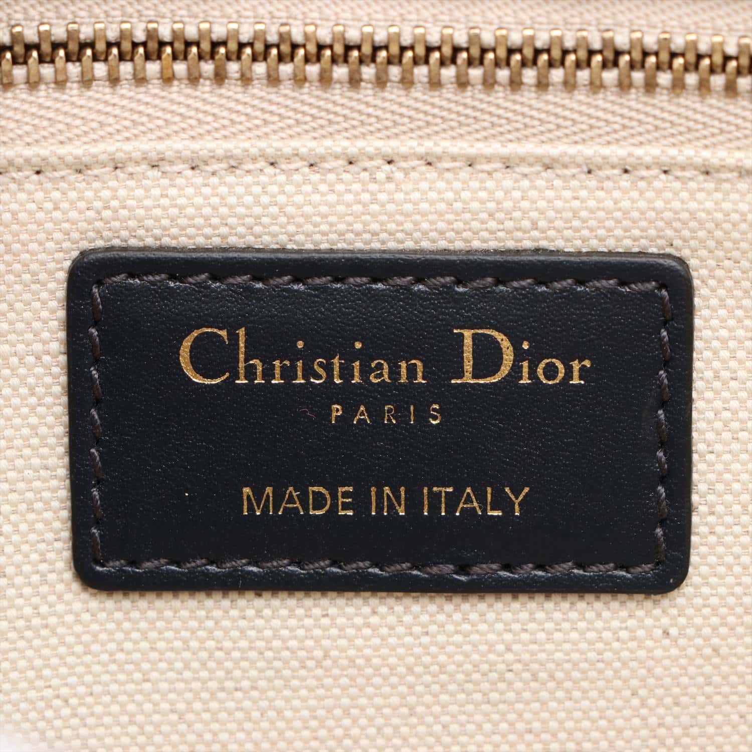 Christian Dior Trotter canvas Chain shoulder bag Navy blue  /VC