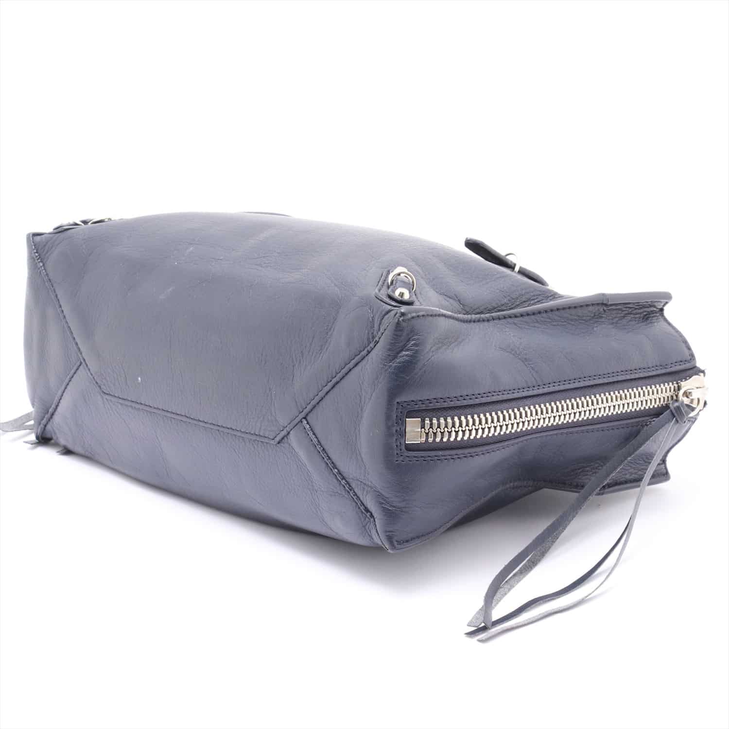 Balenciaga Papier Mini Leather 2way handbag Navy blue 370926