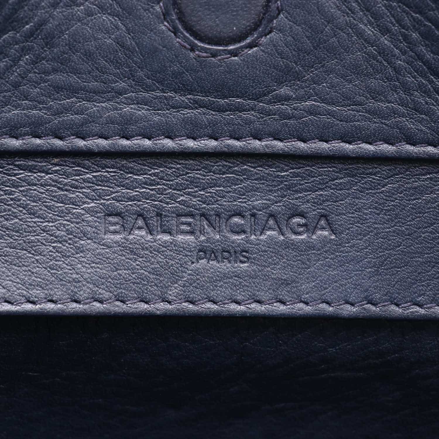 Balenciaga Papier Mini Leather 2way handbag Navy blue 370926