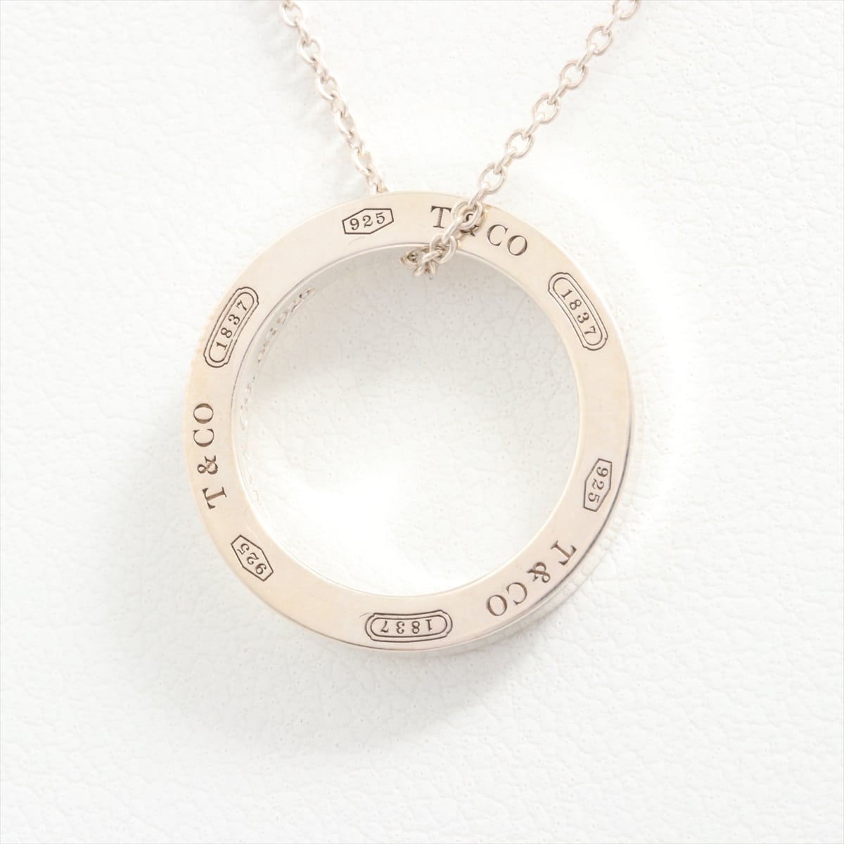 Tiffany 1837 Circle Necklace 925 3.8g Silver