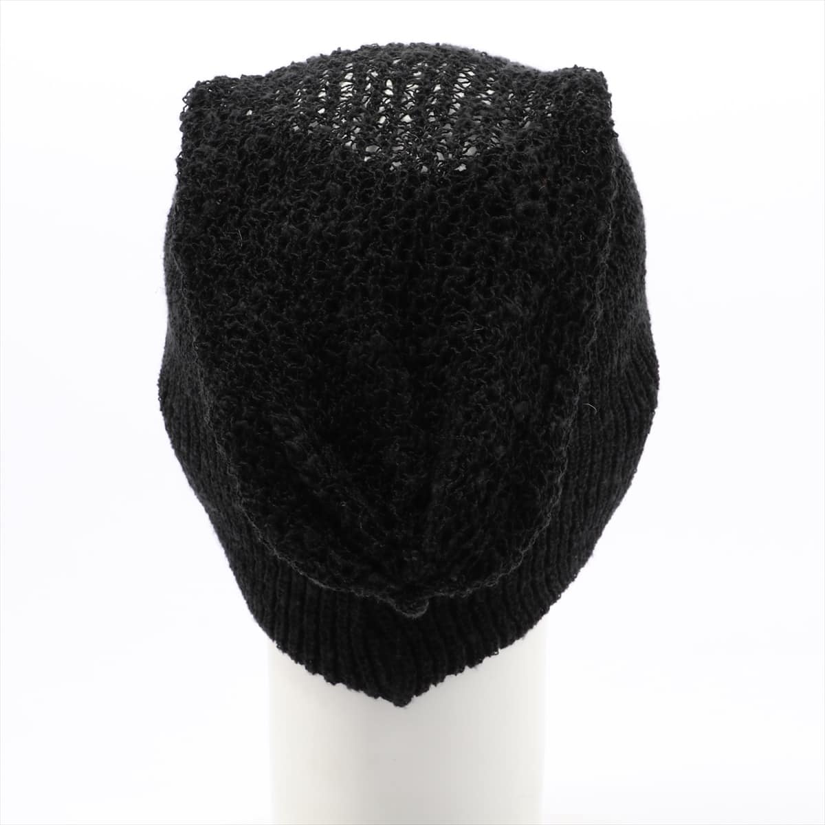 Y's Knit cap Cotton & rayon Black Linen blend