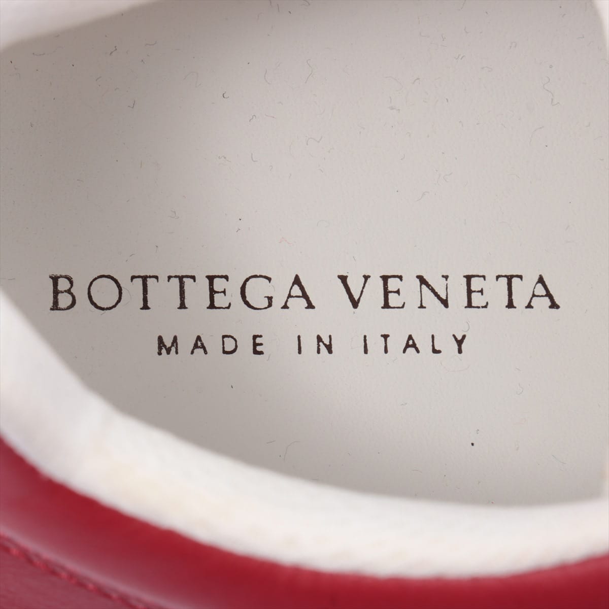 Bottega Veneta Intrecciato Leather Sneakers 43.5 Men's Red