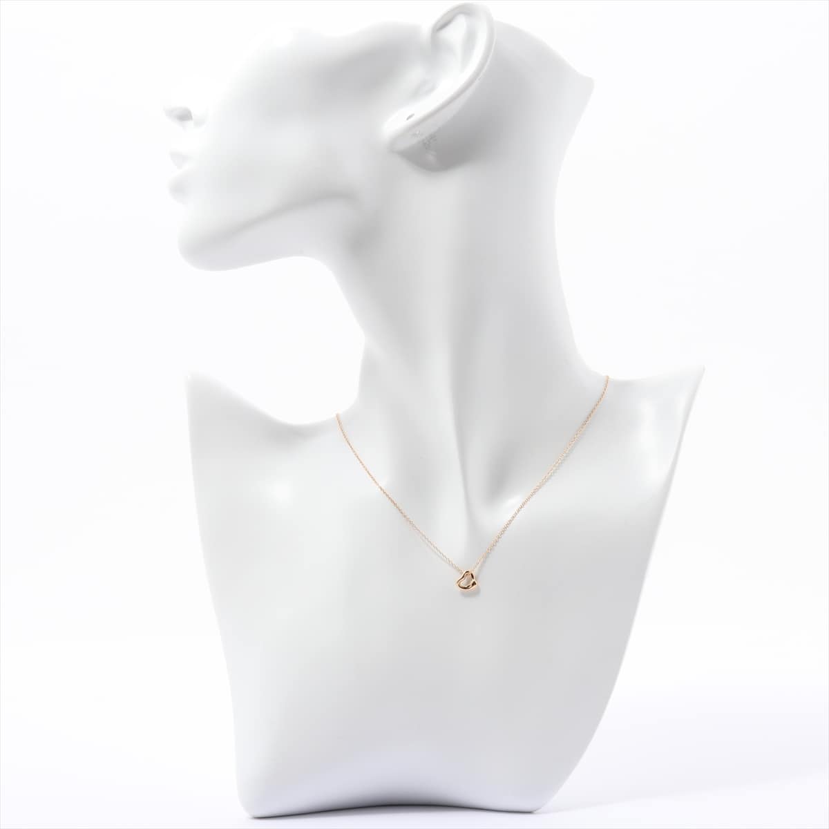 Tiffany Tiffany & Co. Open Heart Mini Necklace 750PG