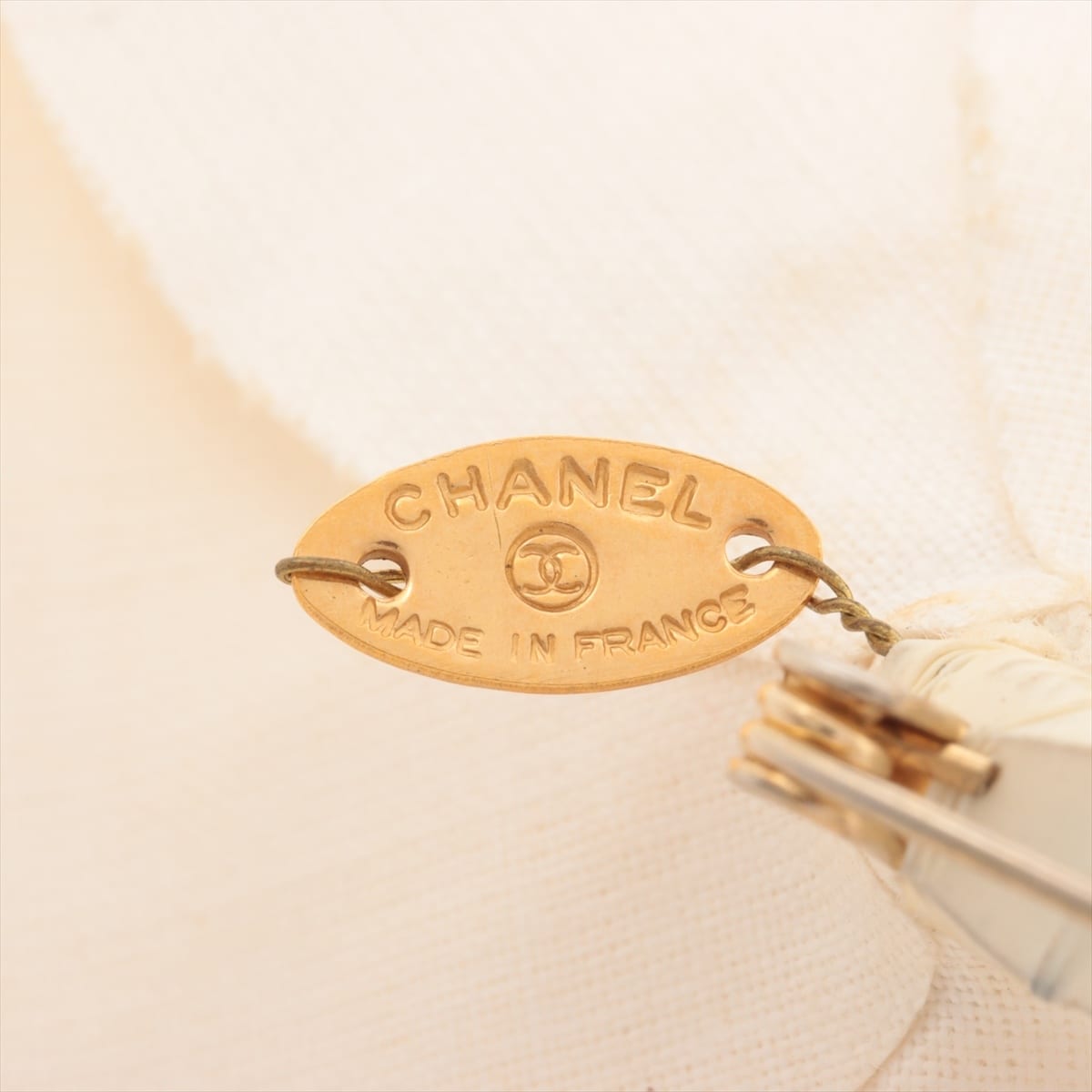 Chanel Camelia Corsage Fabric Beige