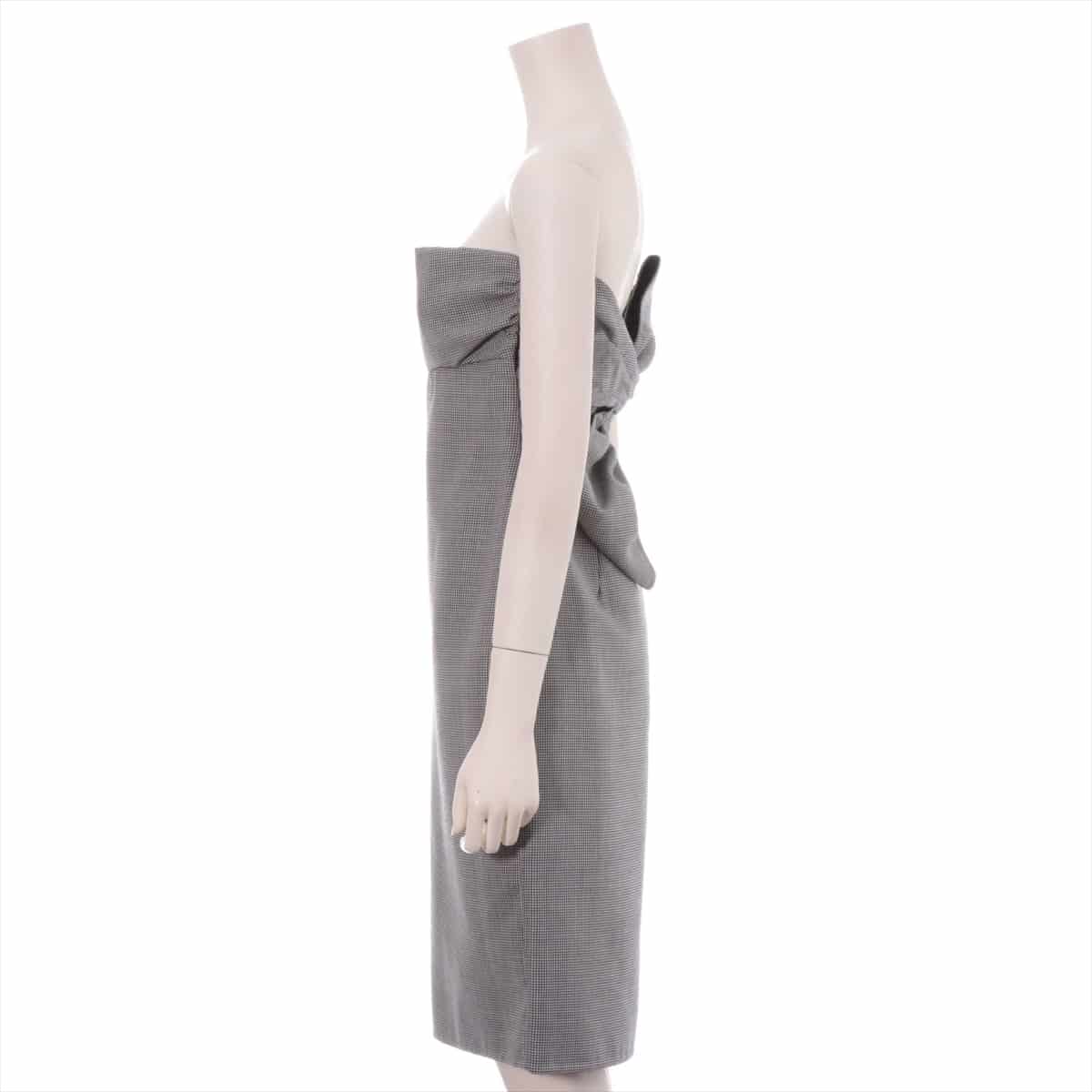 Valentino Wool Dress 6 Ladies' Grey  Houndstooth