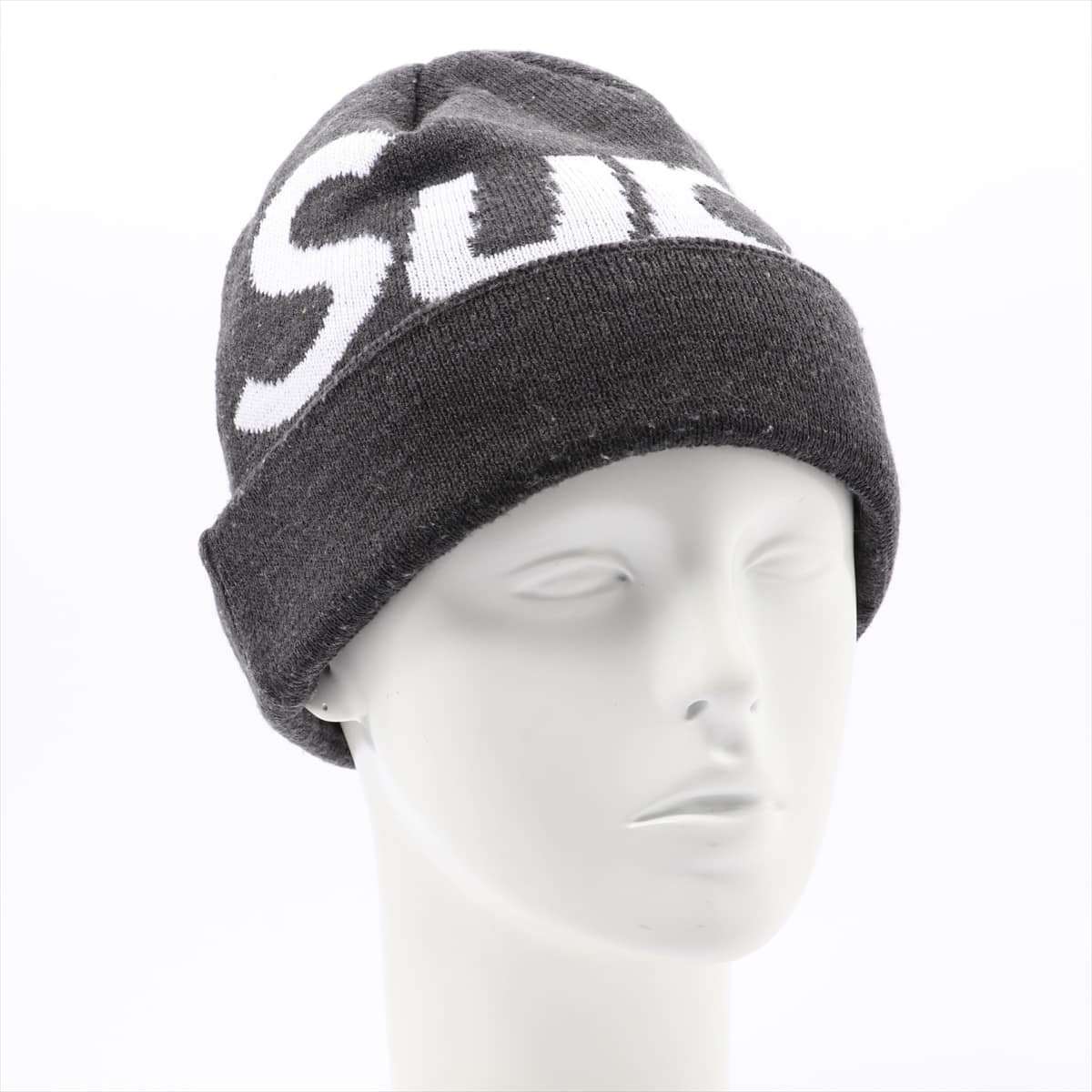 Supreme Knit cap Acrylic Grey
