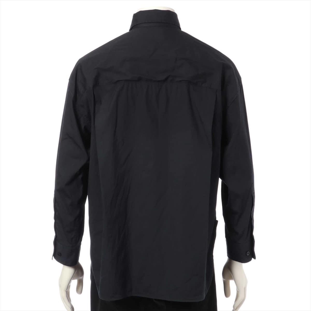 Balenciaga 18 years Cotton Shirt 34 Men's Black  Logo embroidery