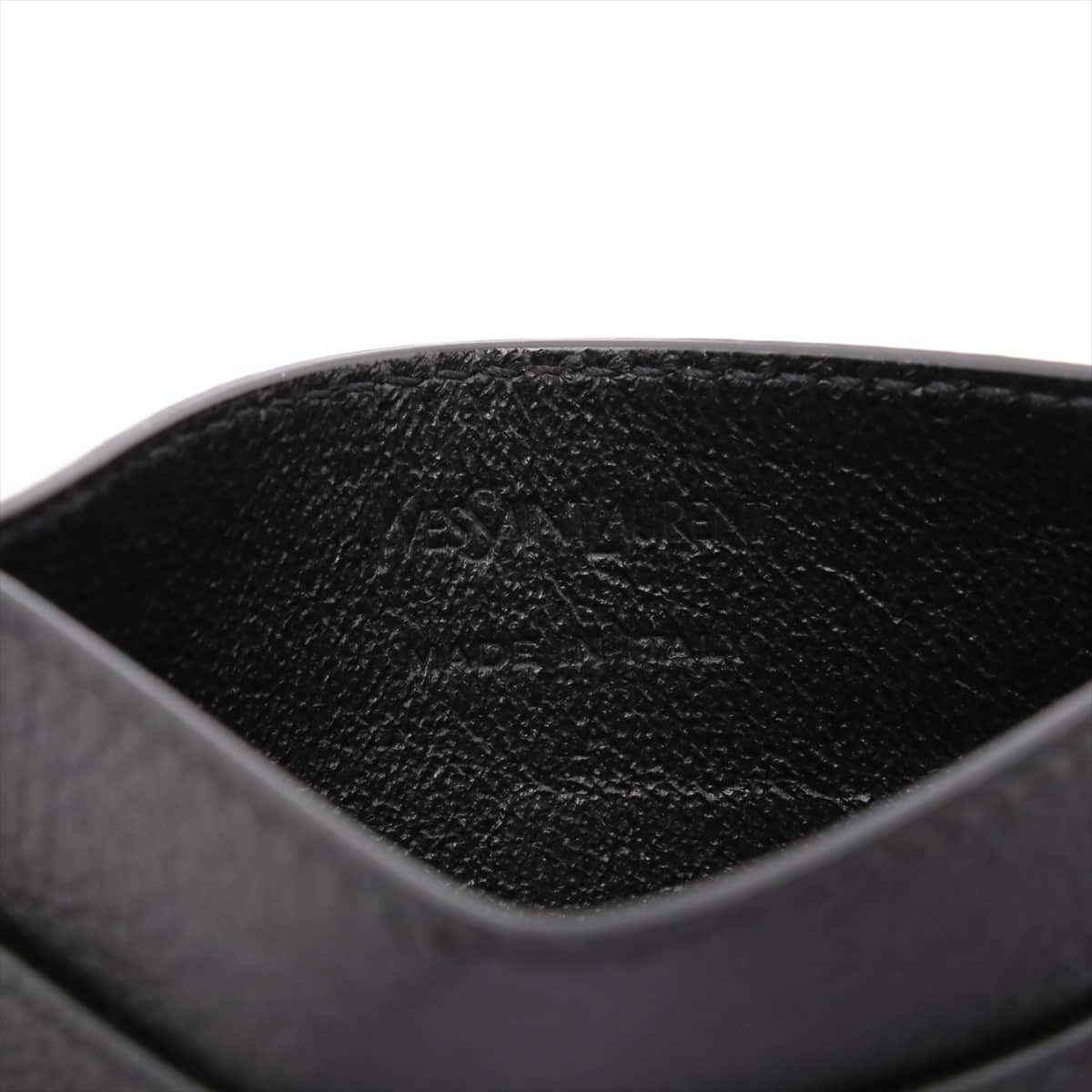 Saint Laurent Paris Leather Pass case Black