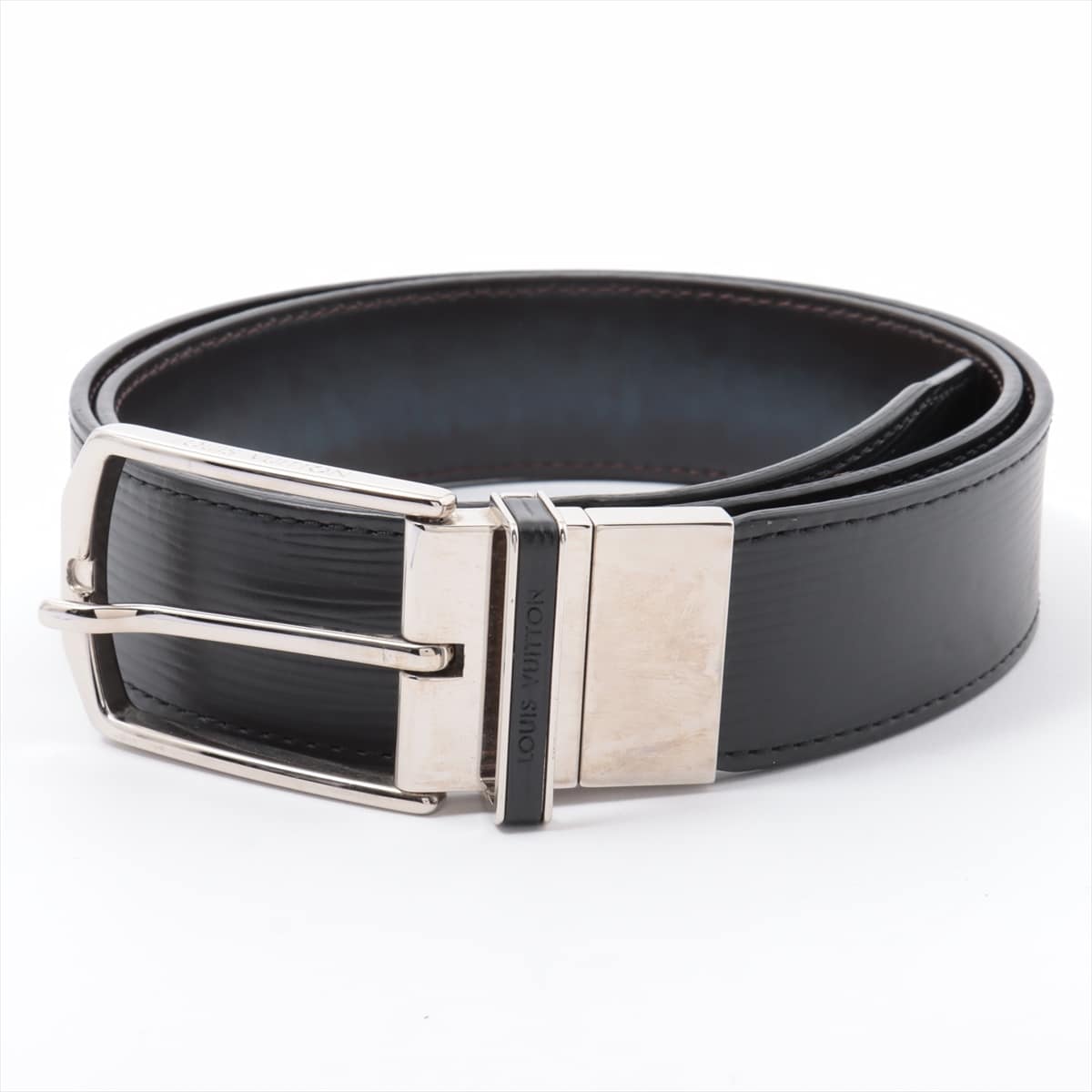 Louis Vuitton M0128 San Tulle Slender AC1119 Belt 85/34 Leather Black