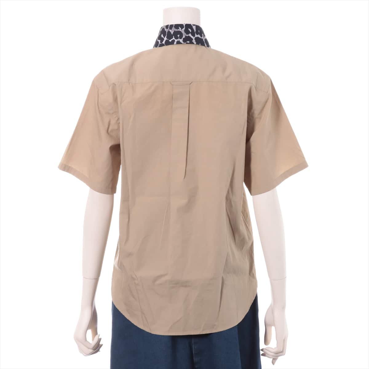 Prada 18 years Cotton Shirt 36 Ladies' Beige  Color switching 3 way shirt