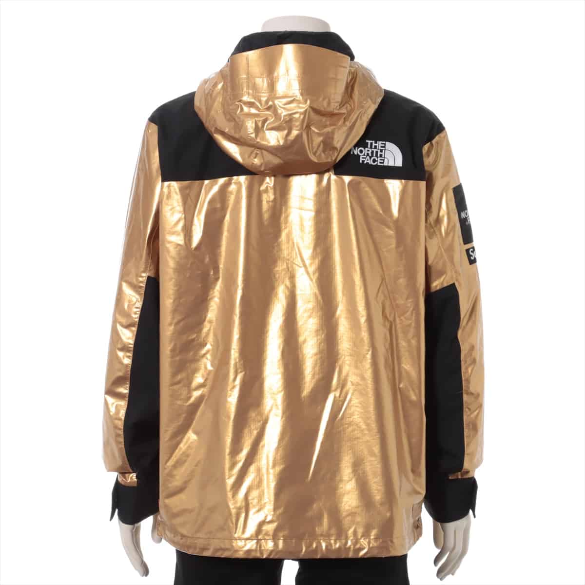 SUPREME × THE NORTH FACE 18SS Nylon Mountain hoodie M Men's Gold  METALLIC MOUNTAIN JACKET NP118011 There is a preservation smell