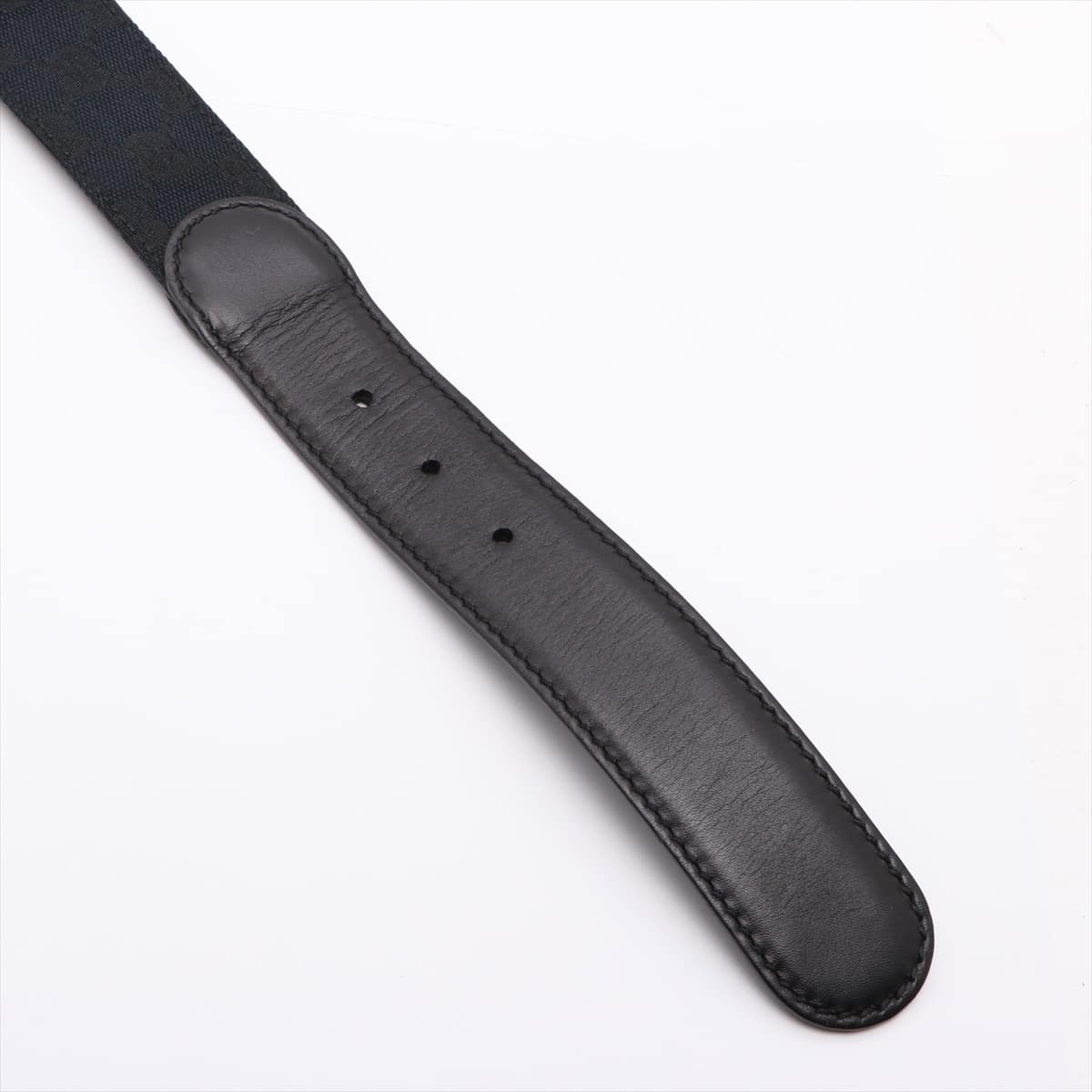 Gucci 159618 GG Canvas Belt 90/36 Canvas & leather Black