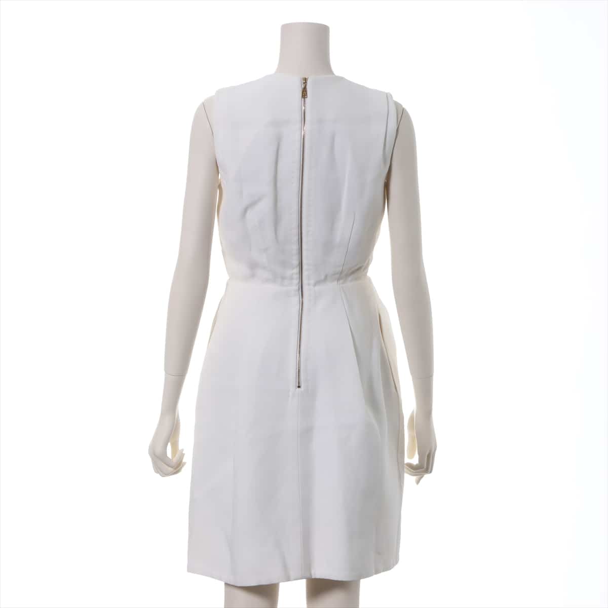 Louis Vuitton RW131J Acetate Sleeveless dress 36 Ladies' White  Stained