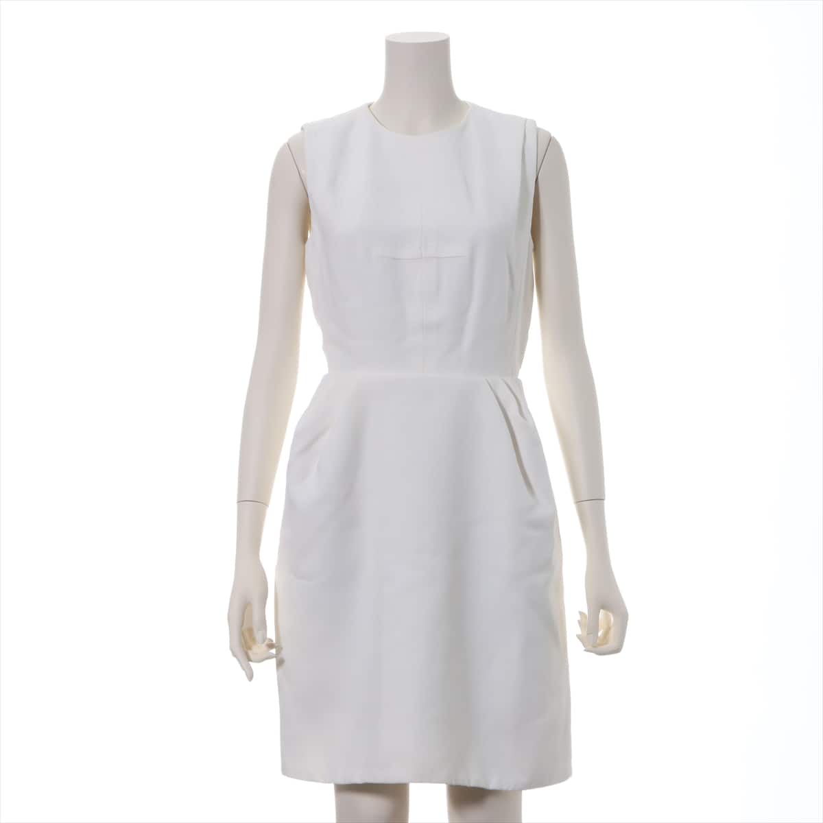 Louis Vuitton RW131J Acetate Sleeveless dress 36 Ladies' White  Stained