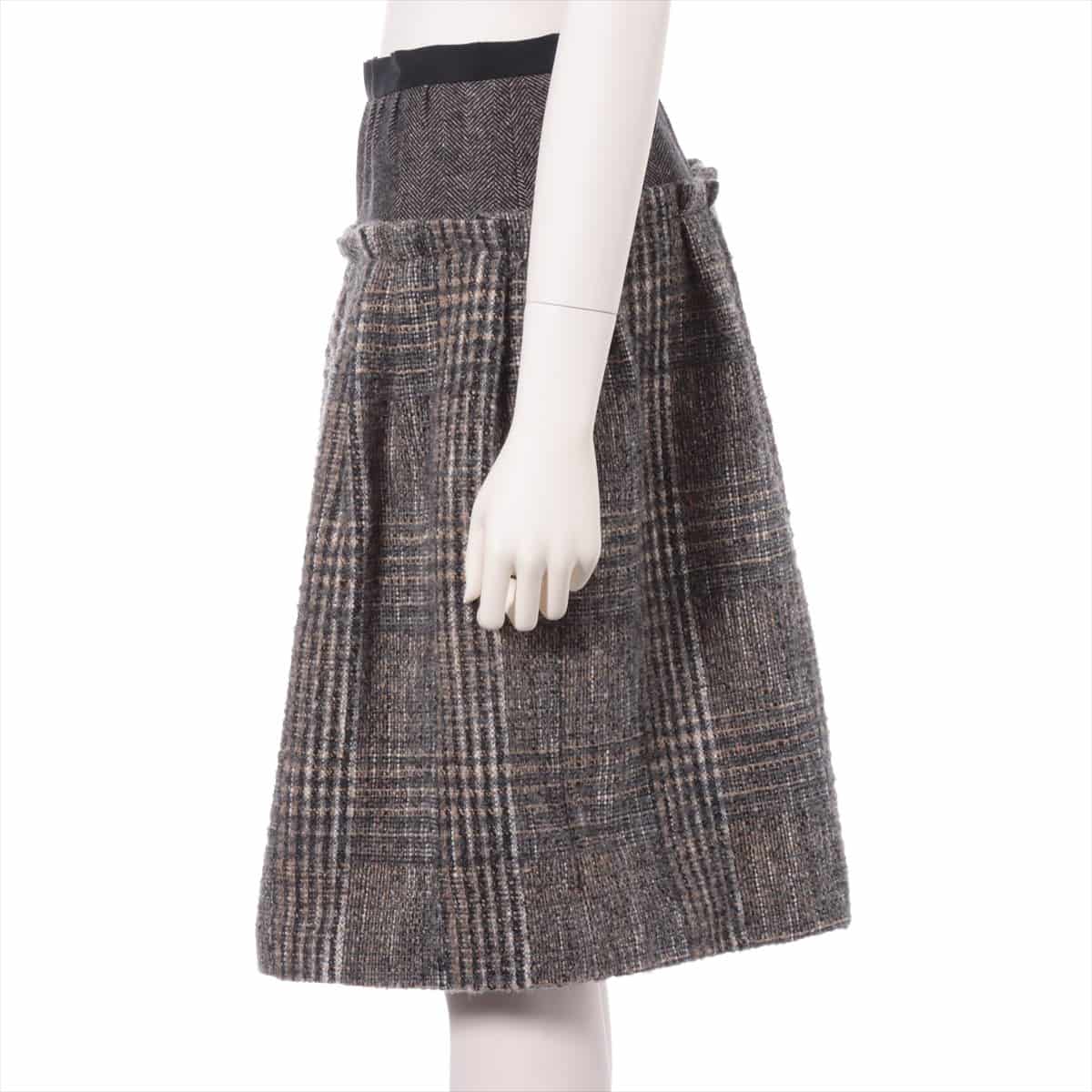 Louis Vuitton Tweed Skirt 36 Ladies' Grey