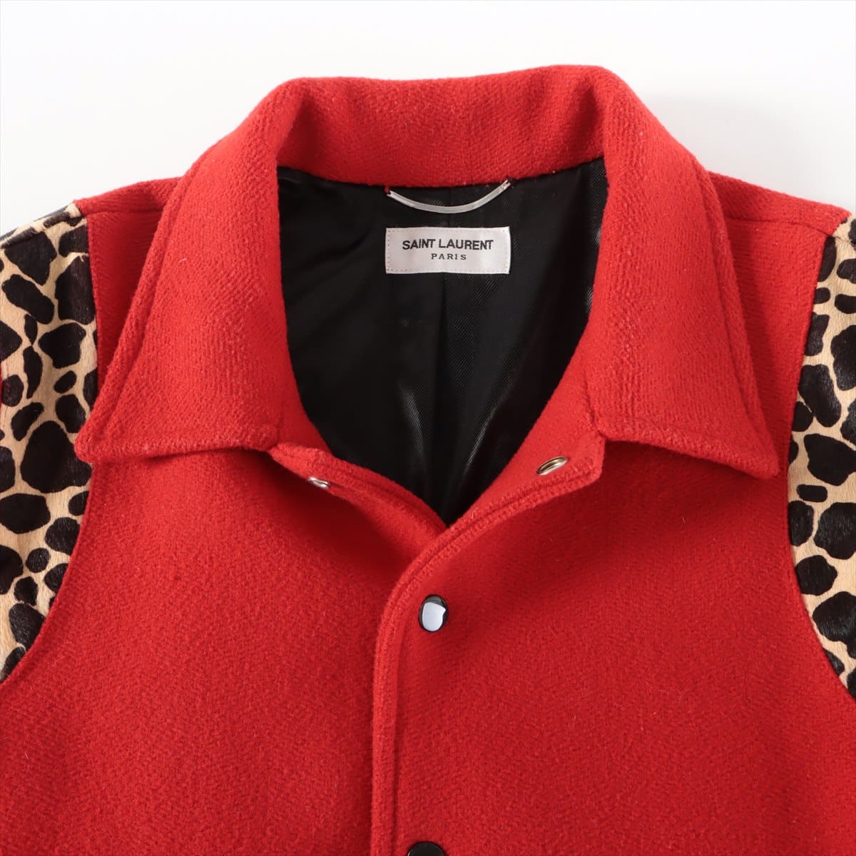Saint Laurent Paris 14AW Wool Jacket 46 Men's Red  Teddy Harako switch There is a sample product description on the product tag
