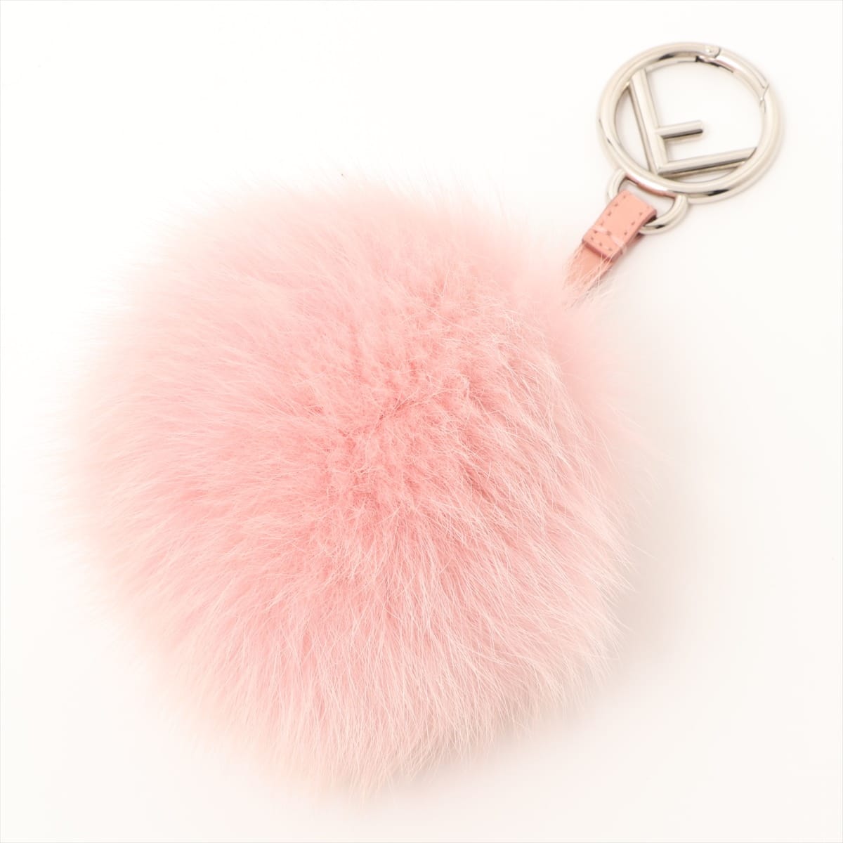 Fendi Pom-poms Charm Fur Pink F is Fendi