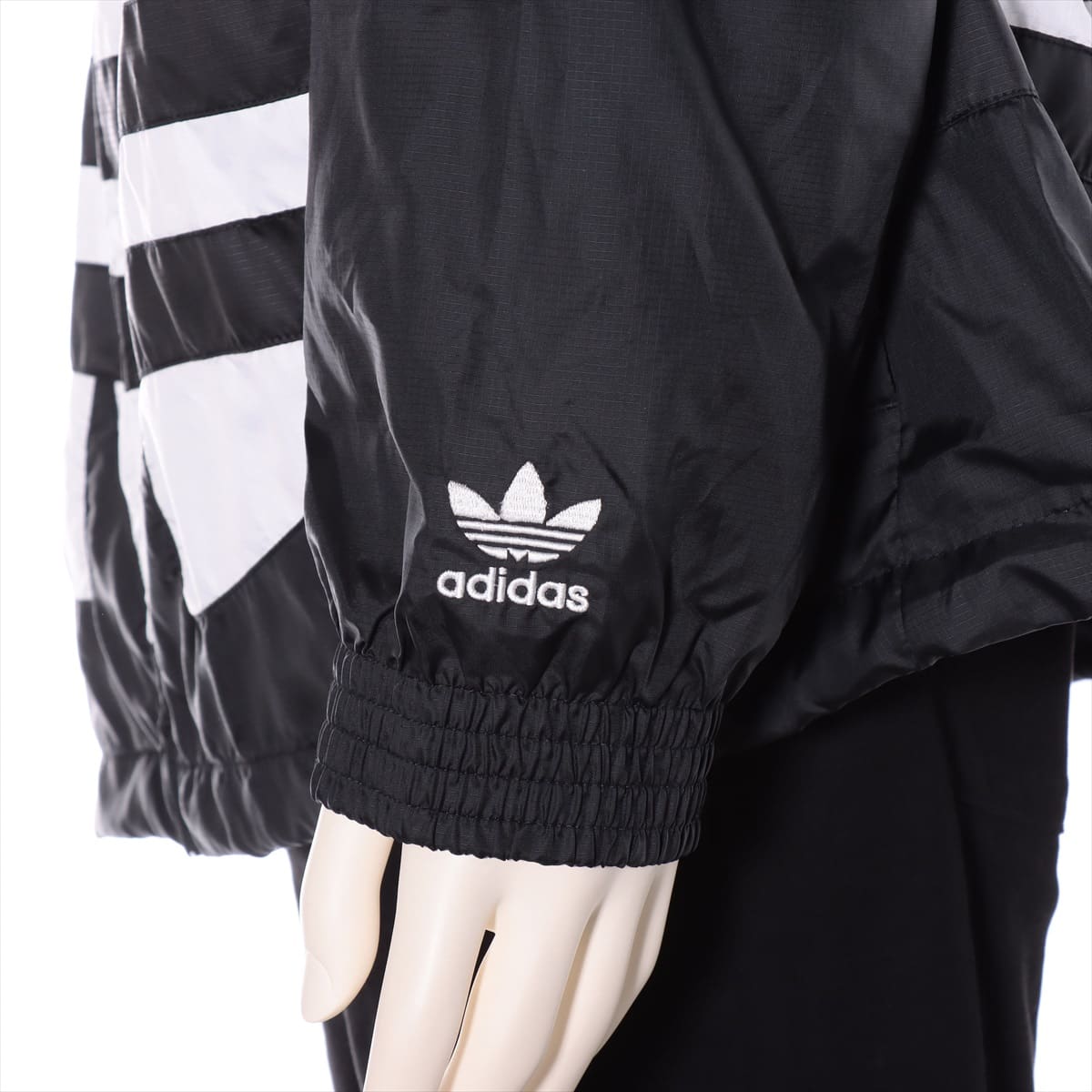 Adidas Polyester Jacket USXL Men's Black  BIG TREFOIL WB FM3757