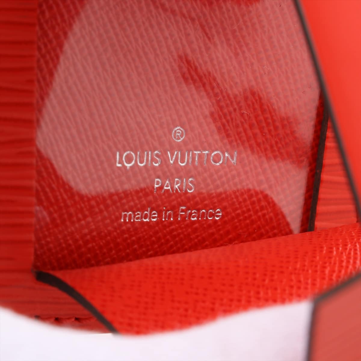 Louis Vuitton × Supreme Epi M67726 Leather Other Red LA2127 Name Tag