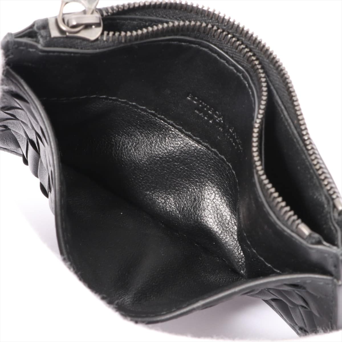 Bottega Veneta Intrecciato Leather Coin case Black