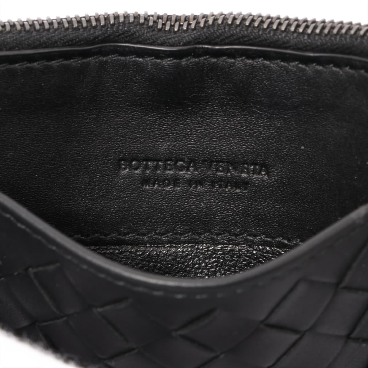 Bottega Veneta Intrecciato Leather Coin case Black