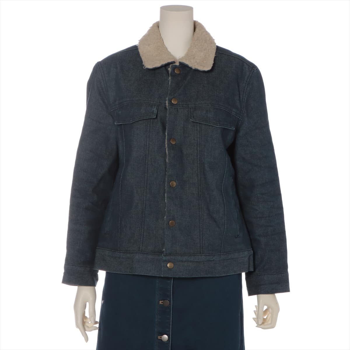 A.P.C. Cotton & wool Denim jacket M Ladies' Blue  Boa