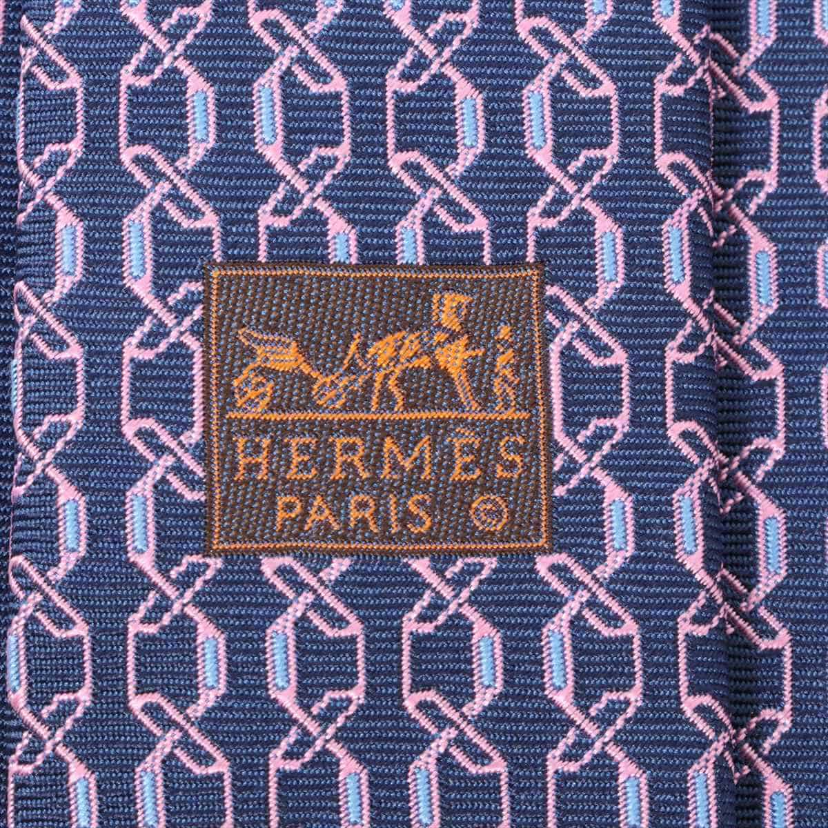 Hermès Necktie Silk Purple