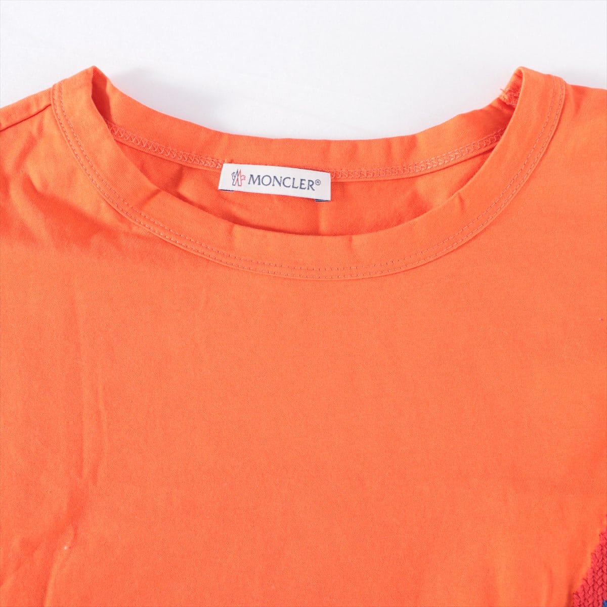 Moncler MAGLIA 19-year Cotton T-shirt L Men's Orange
