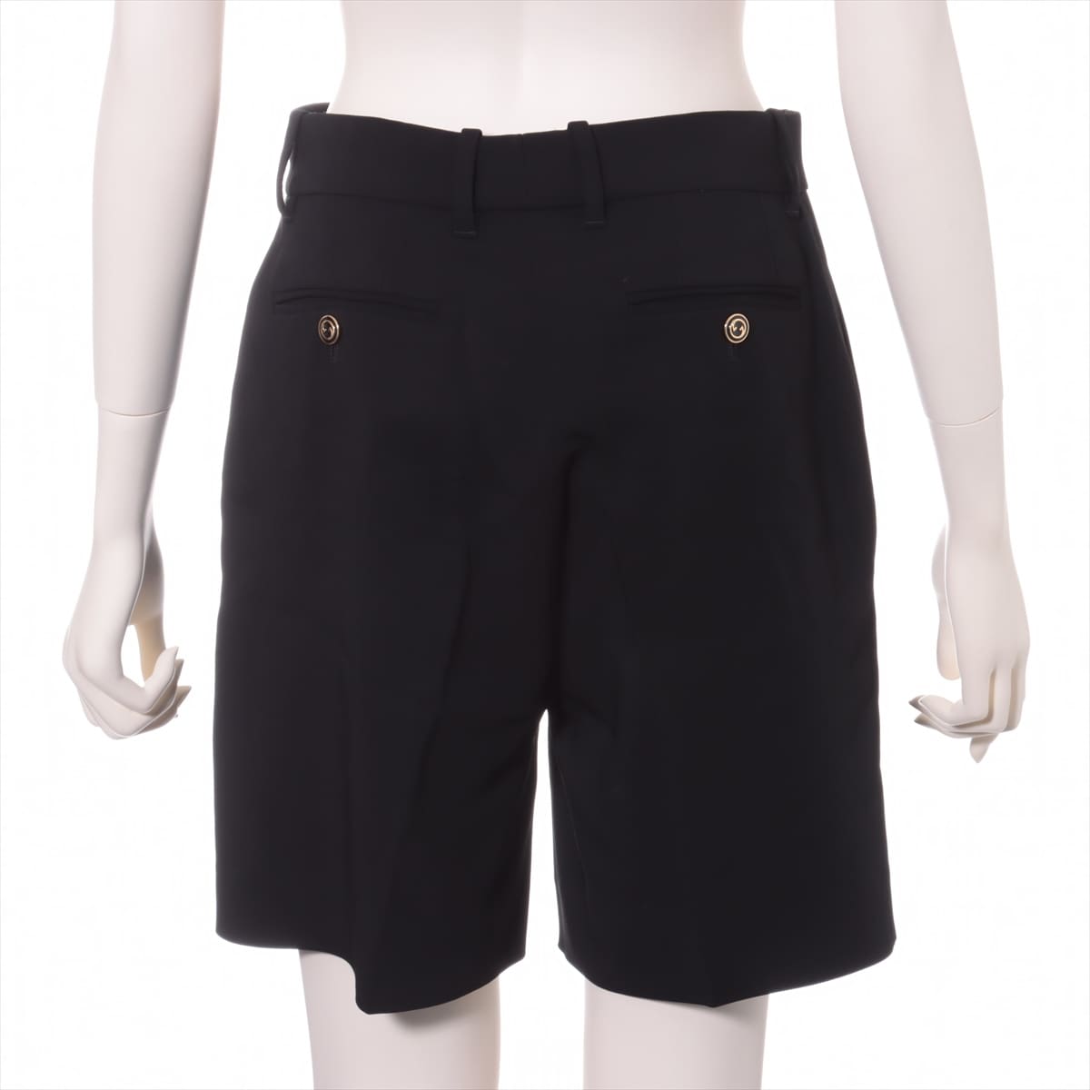 Gucci Interlocking Polyester × Rayon Short pants 40 Ladies' Black