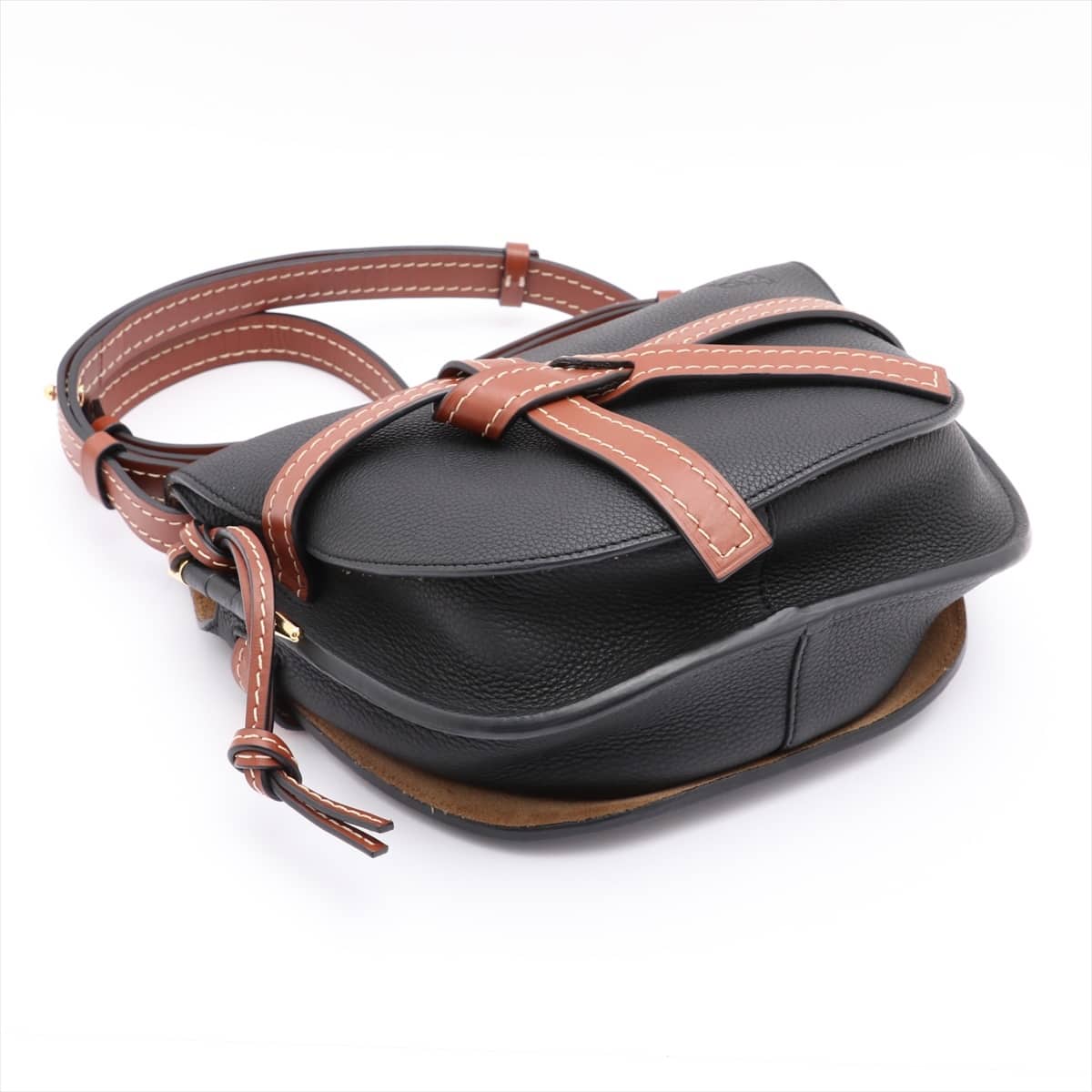 Loewe Gate Leather Shoulder bag Black