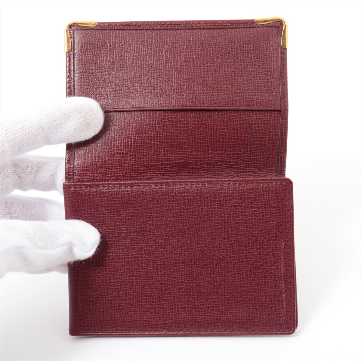 Cartier Must Line Leather Card case Bordeaux