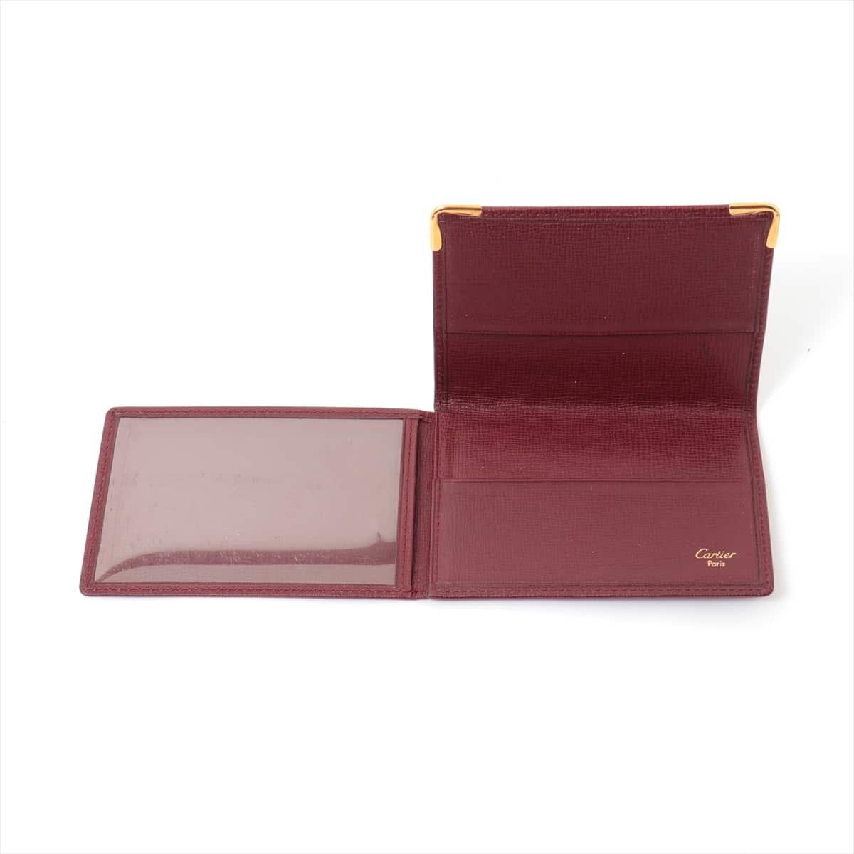 Cartier Must Line Leather Card case Bordeaux