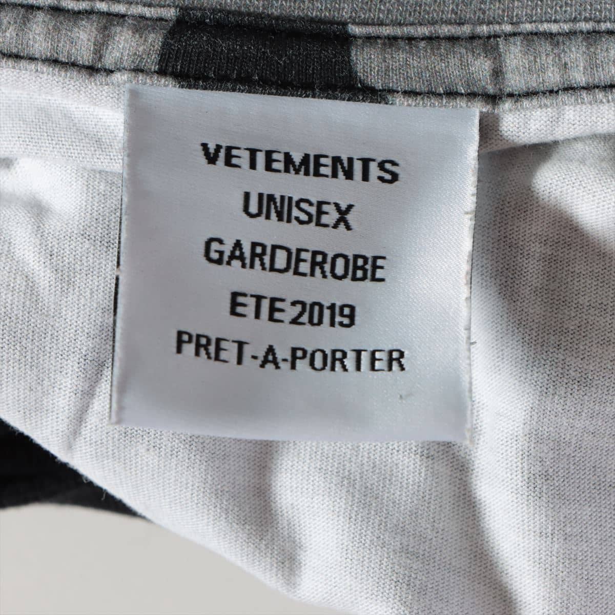 Vetements 19SS Cotton T-shirt M Unisex Black  double face cutting USS197060