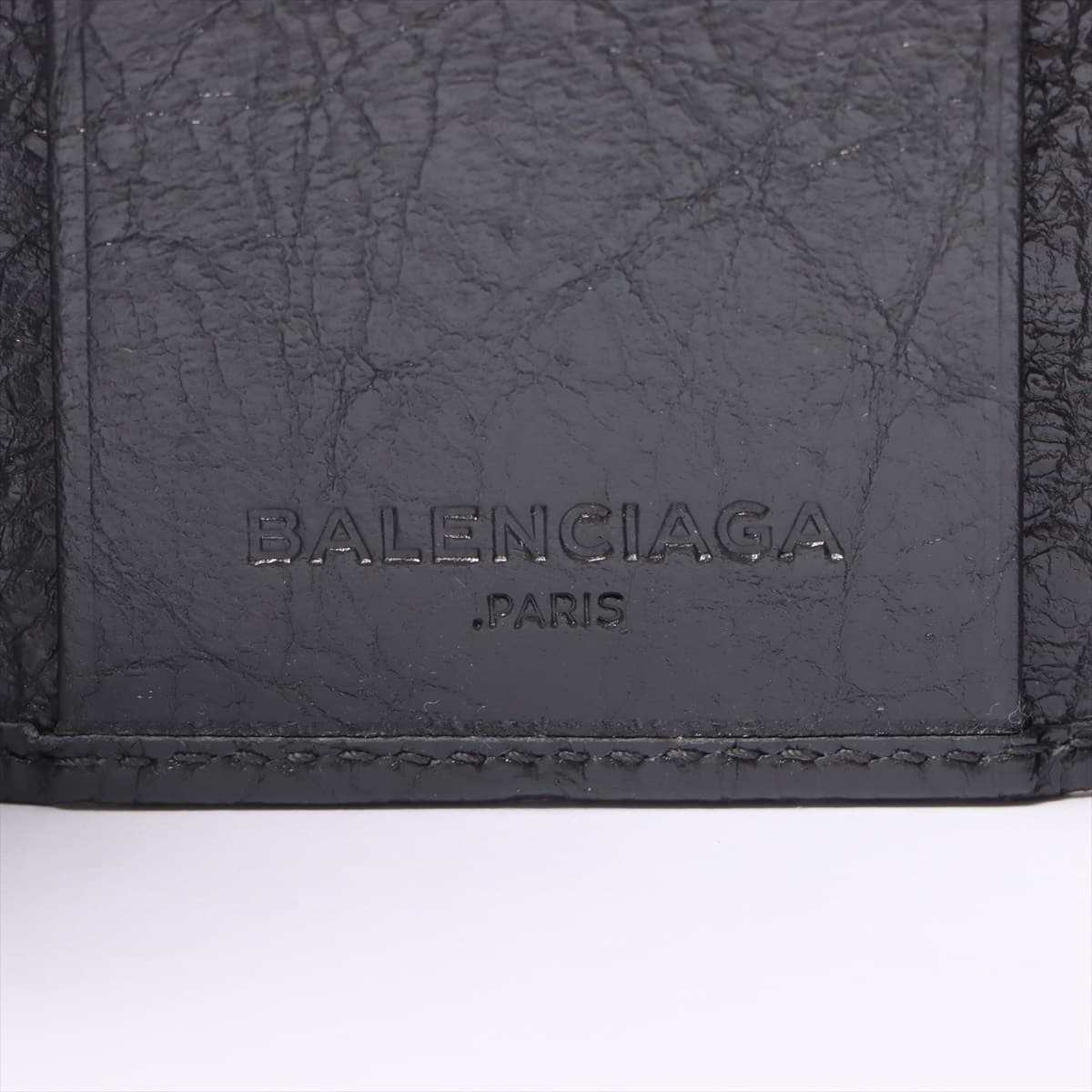 Balenciaga Classic Continental 285377 Leather Key case Grey Canag wound