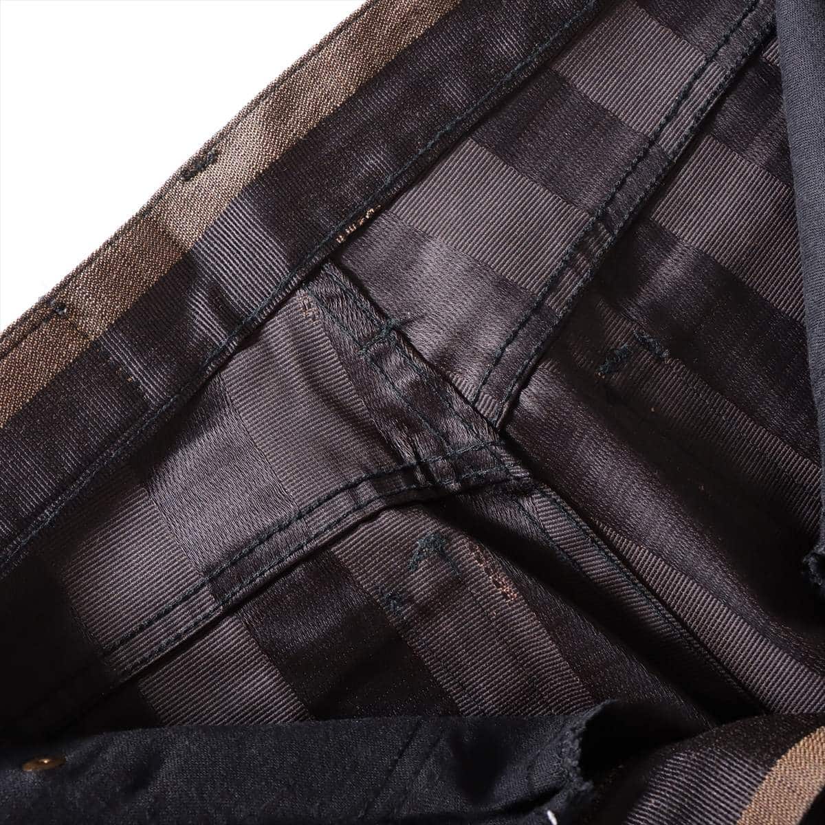 Fendi Cotton & polyester Pants I 41 Ladies' Black × Brown