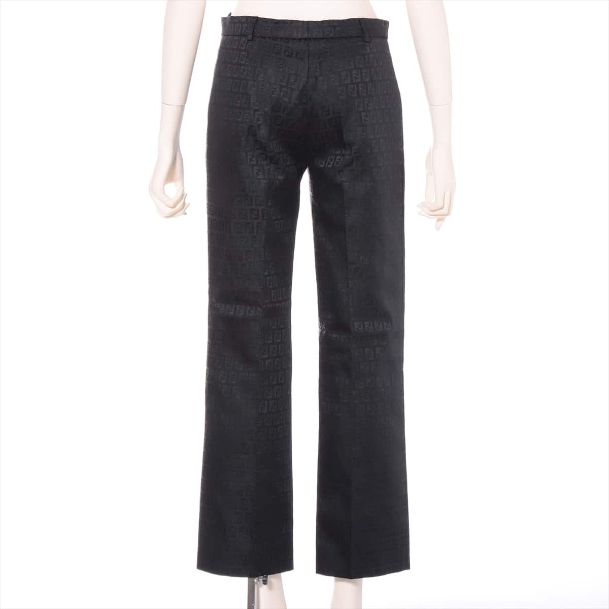 Fendi ZUCCa Cotton & polyester Pants 38 Ladies' Black