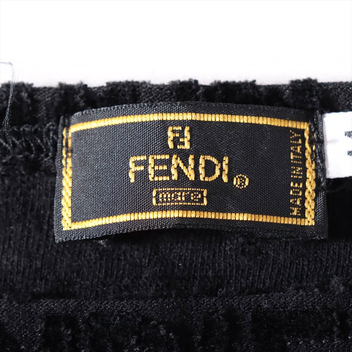 Fendi Cotton & nylon Tank top 44 Ladies' Black  Logo
