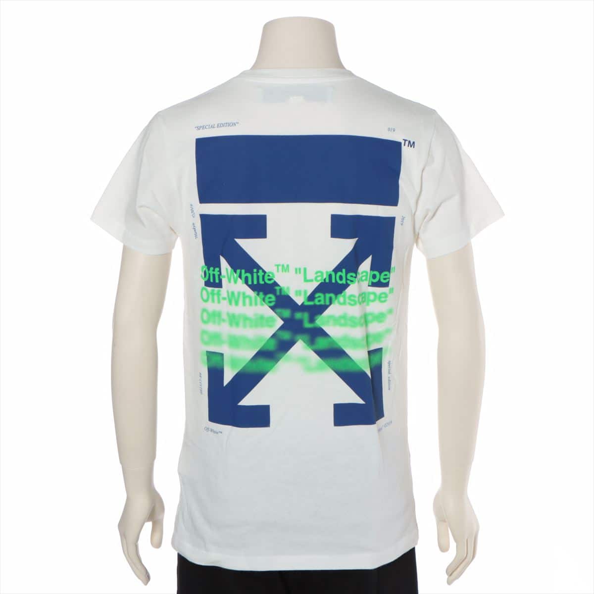 Off-White Cotton T-shirt XS Men's White  Back arrow LANDSCAPE