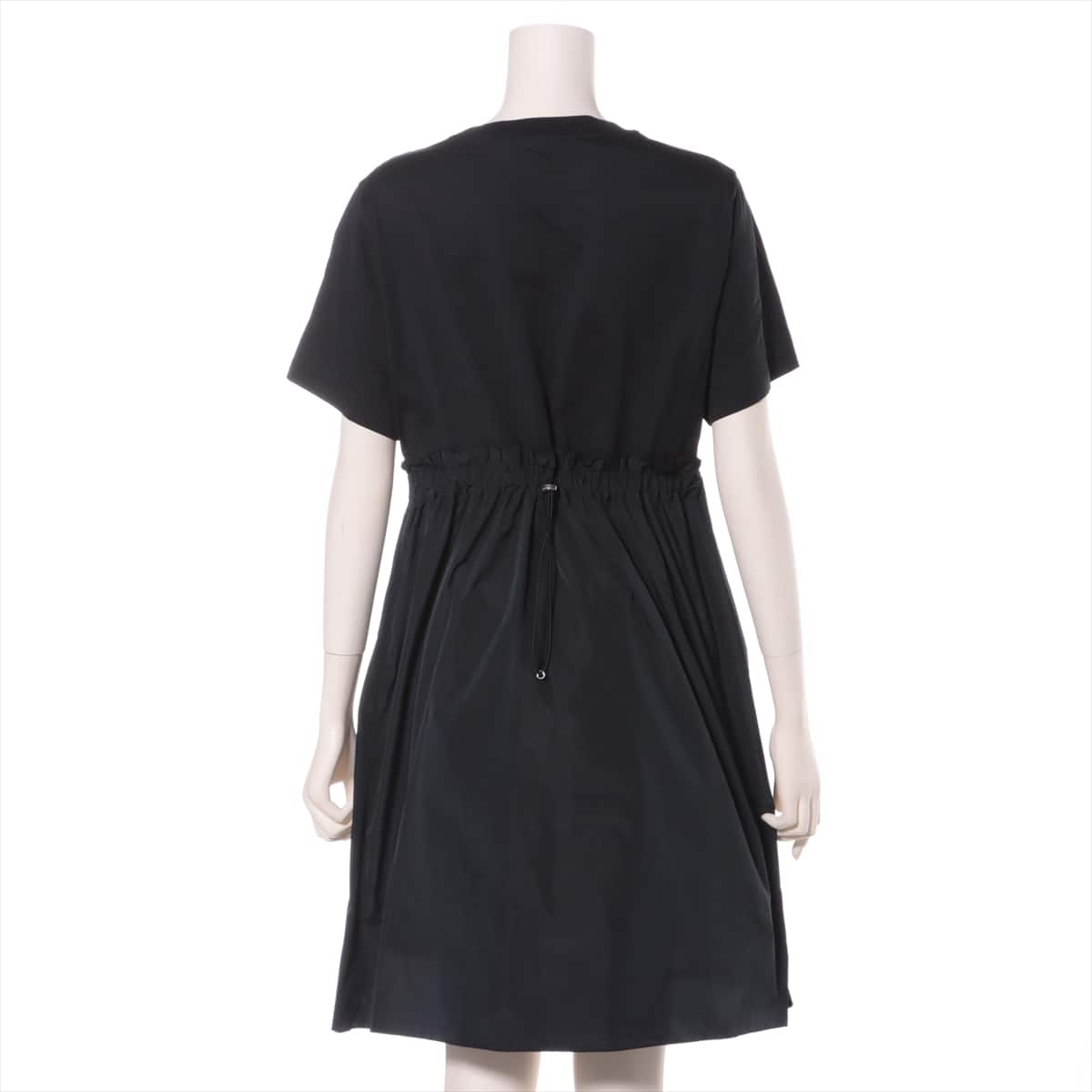 Moncler 18 years Cotton Dress S Ladies' Black  with back drawstring