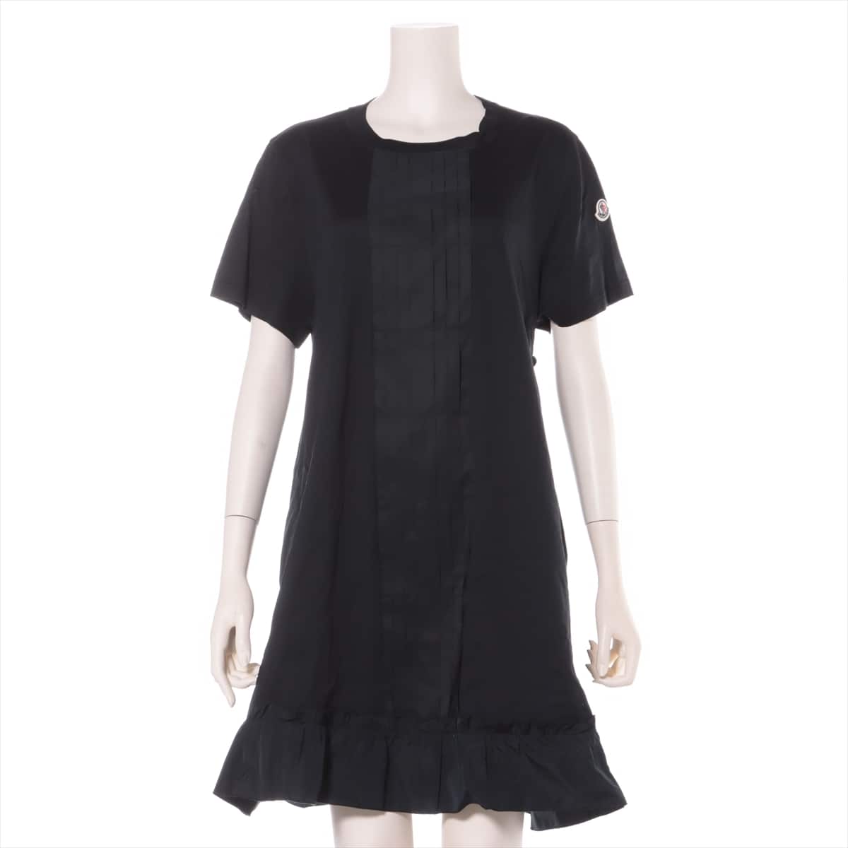 Moncler 18 years Cotton Dress S Ladies' Black  with back drawstring