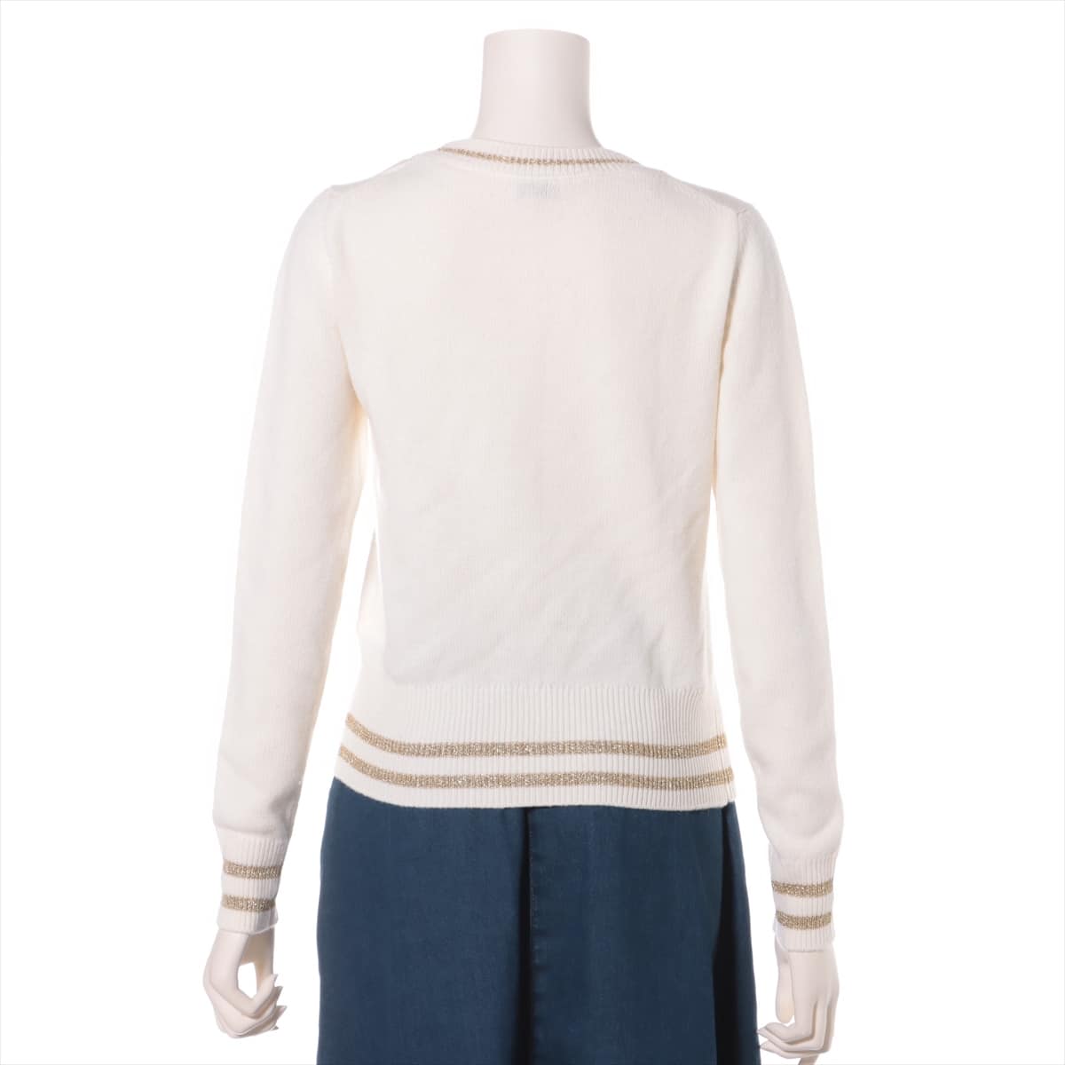 Moncler 19-year Wool & cashmere Sweater XS Ladies' Ivory  Chest logo embroidery