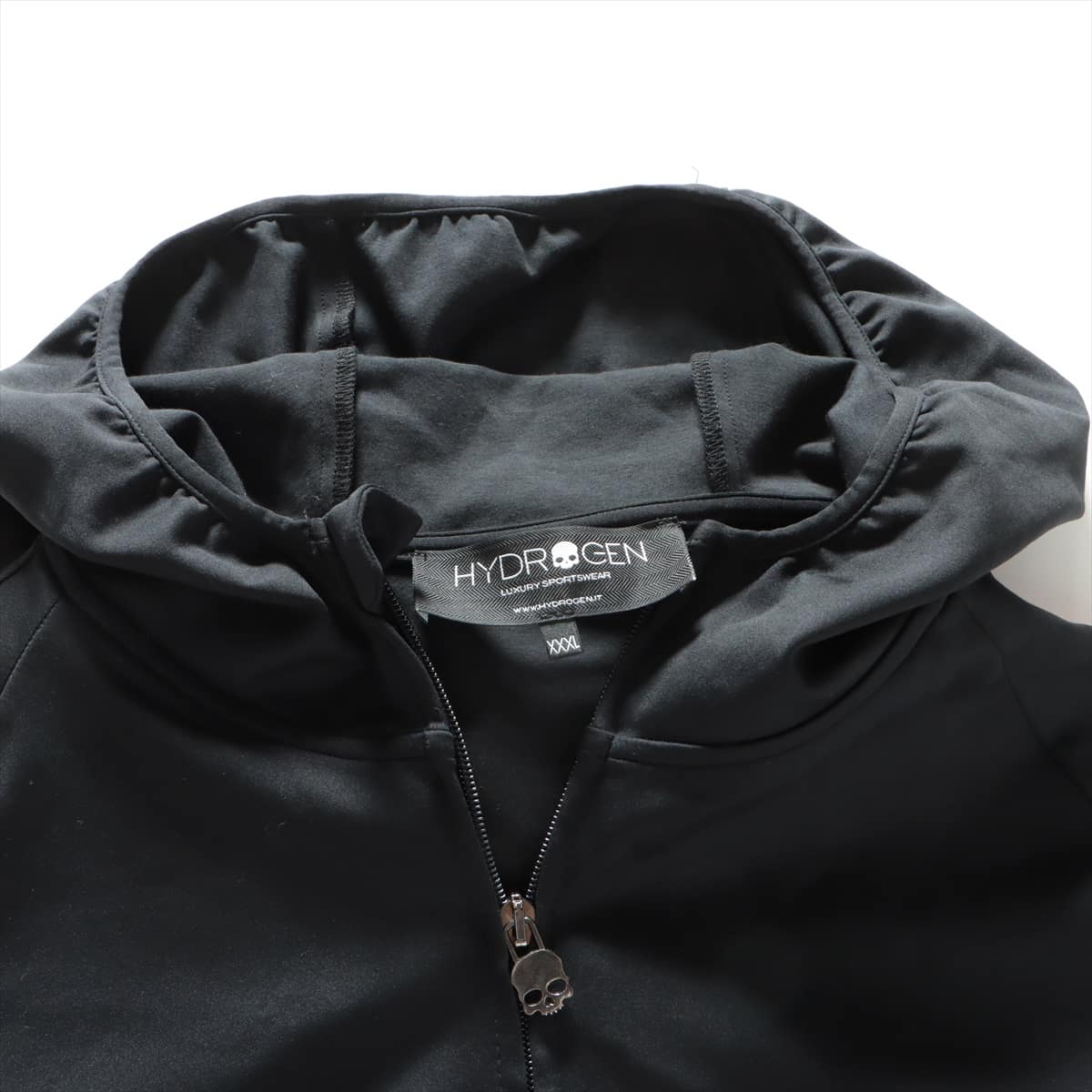 HYDROGEN Cotton & nylon Parker XXXL Men's Black  Zip up Sweatsuit